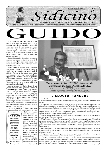 Questo numero de Il Sidicino è interamente fruibile in formato pdf